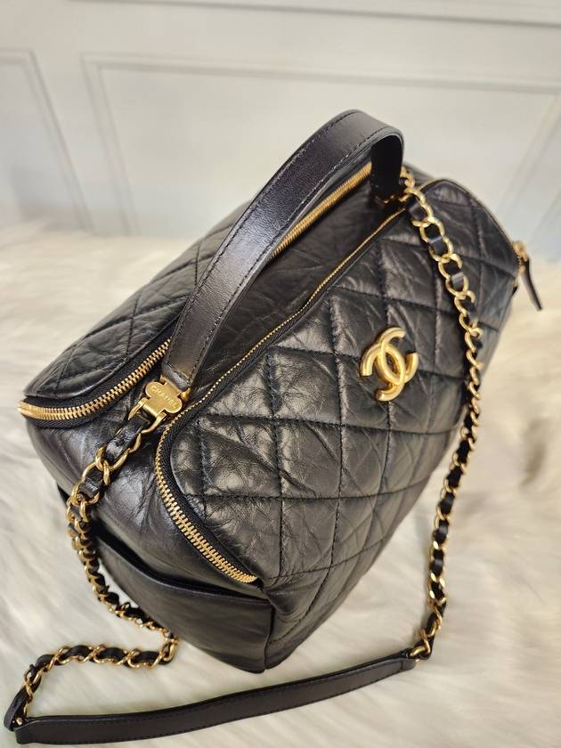 Women s Bowling Bag Top Handle Black AS3740 Condition - CHANEL - BALAAN 13