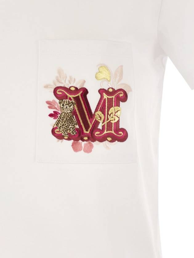 NUNZIO - Short-sleeved T-shirt with pocket and embroidery - MAX MARA - BALAAN 4