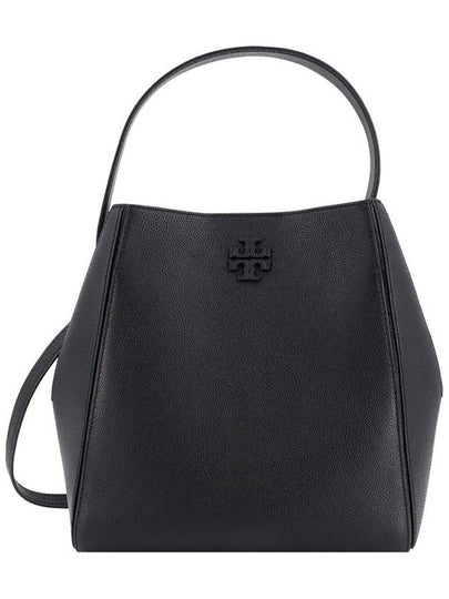 Logo Leather Bucket Bag Black - TORY BURCH - BALAAN 2