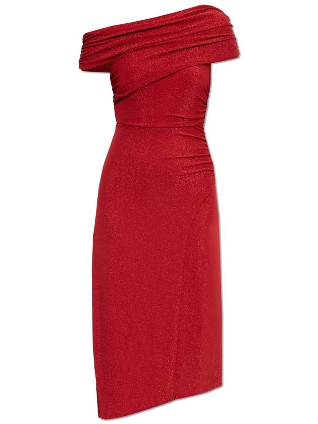 Diane Von Furstenberg Dress Agustin Midi, Women's, Red - DIANE VON FURSTENBERG - BALAAN 1