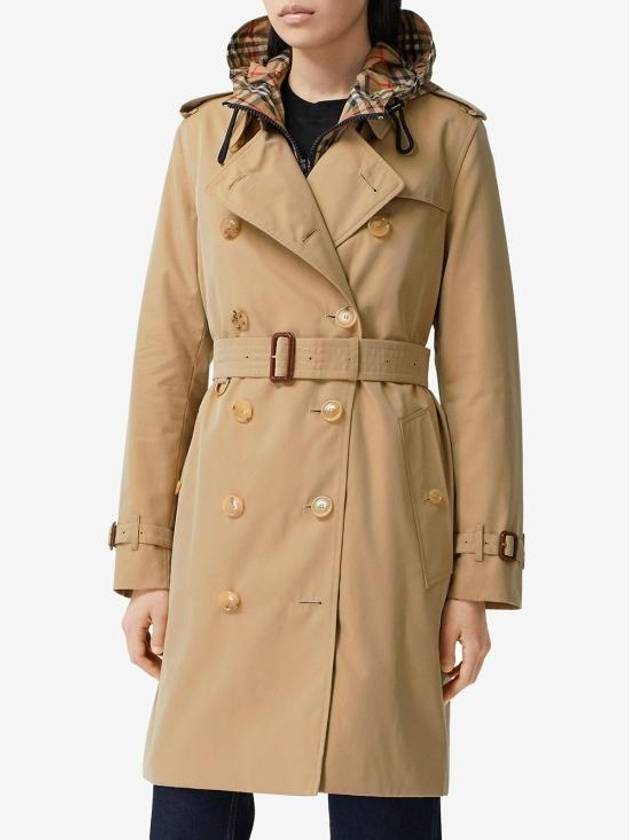 Women's Mid-Length Kensington Heritage Trench Coat Beige - BURBERRY - BALAAN 3