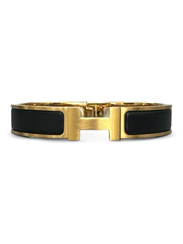 Clic HH Bracelet Gold Noir Mat - HERMES - BALAAN 2