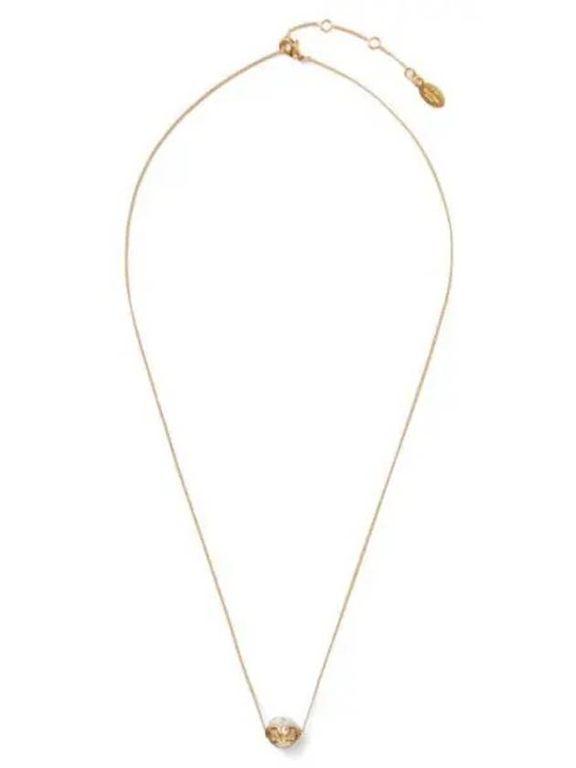 Signature V Logo Necklace Gold - VALENTINO - BALAAN 2