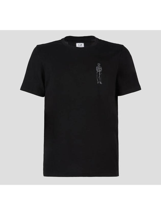 Men's Sailor Logo Short Sleeve T-Shirt Black - CP COMPANY - BALAAN 2