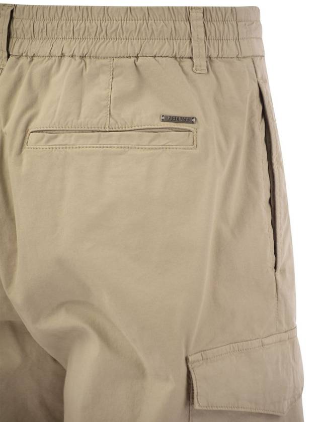 Lightweight cotton lyocell canvas jogger bermuda shorts - PESERICO - BALAAN 4