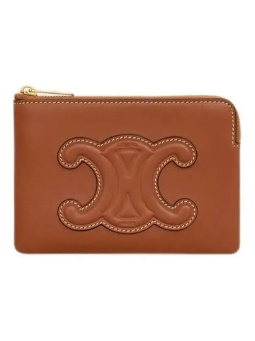 Triomphe Pouch Card Wallet Tan - CELINE - BALAAN 1