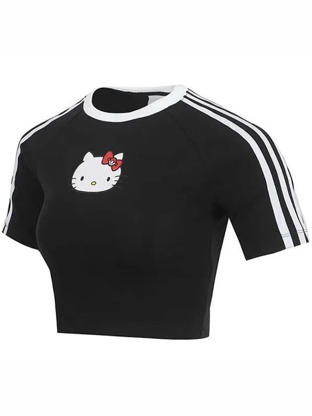 Hello Kitty Crop Baby Short Sleeve T Shirt Black - ADIDAS - BALAAN 2