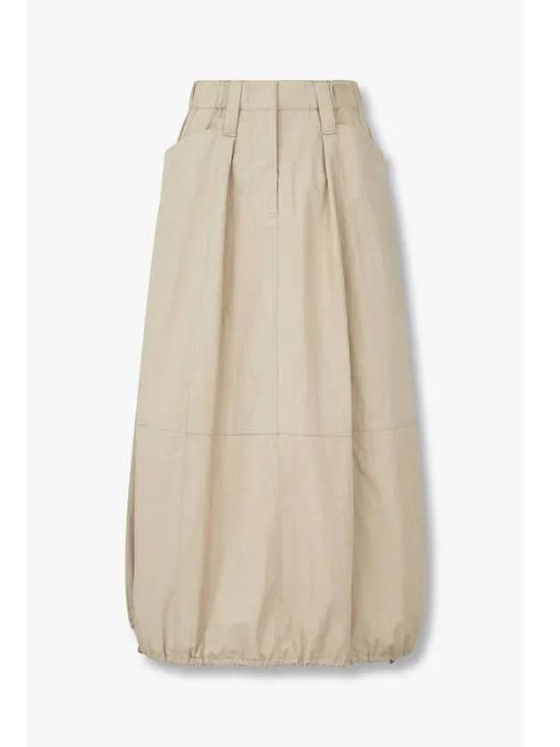 Women s Rounded String Skirt Beige - BRUNELLO CUCINELLI - BALAAN 1