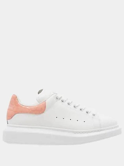 Oversized Pastel Pink Tab Low Top Sneakers White - ALEXANDER MCQUEEN - BALAAN 2