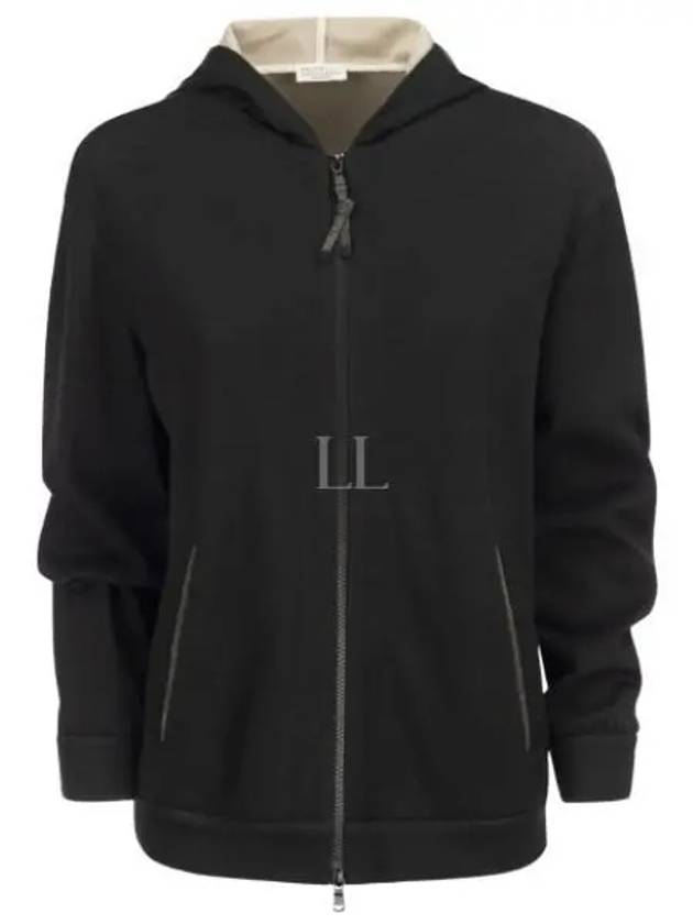 Women's Monilli French Terry Zip-Up Hoodie Black - BRUNELLO CUCINELLI - BALAAN 2