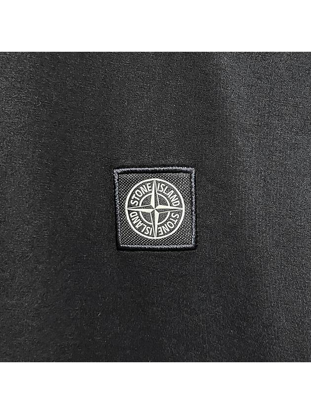 Logo Patch Short Sleeve T-Shirt Black - STONE ISLAND - BALAAN 10