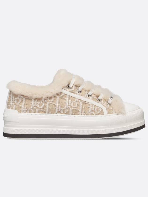 Walk'n'Dior Platform Low Top Sneakers Cotton Beige - DIOR - BALAAN 7