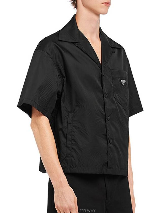 Re-Nylon Short Sleeve Shirt Black - PRADA - BALAAN 2