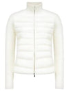 Women's Padded Wool Cardigan White - MONCLER - BALAAN 2