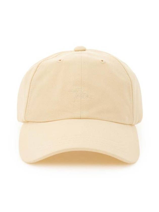 Embroidered Logo Cotton Ball Cap White - TOTEME - BALAAN 2