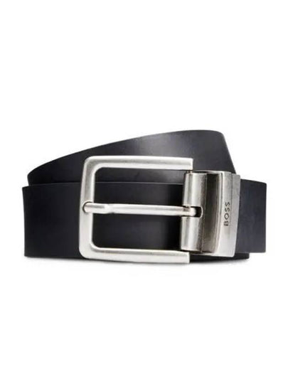 Branded Keeper Reversible Italian Leather Belt Black - HUGO BOSS - BALAAN 2