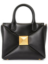 Small One-Stud Tote Bag Black - VALENTINO - BALAAN 5