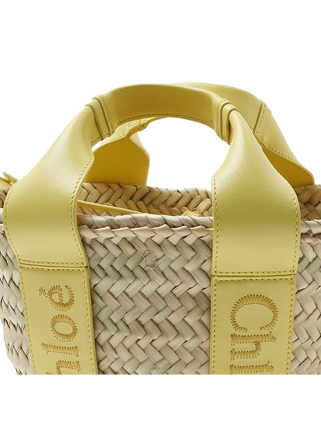 Sense Small Raffia Tote Bag Beige Yellow - CHLOE - BALAAN 8