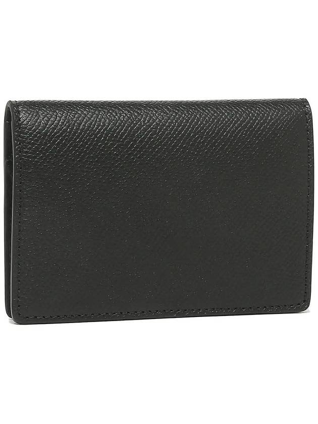 Stitched Bi-Fold Leather Card Wallet Black - MAISON MARGIELA - BALAAN 4