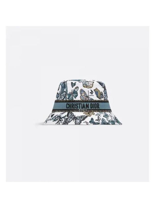 D Bobby Toile De Jouy Mexico Small Bucket Hat White - DIOR - BALAAN 1