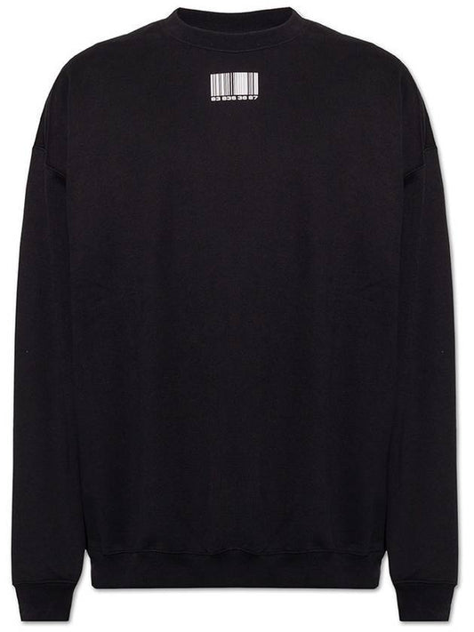 barcode printing sweatshirt black - VETEMENTS - BALAAN.