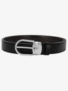 Men's Buckle 30mm Reversible Leather Belt Black Brown - MONTBLANC - BALAAN 4