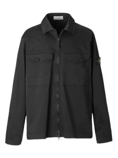 Two-pocket Overshirt Zip-up Jacket Black - STONE ISLAND - BALAAN 2