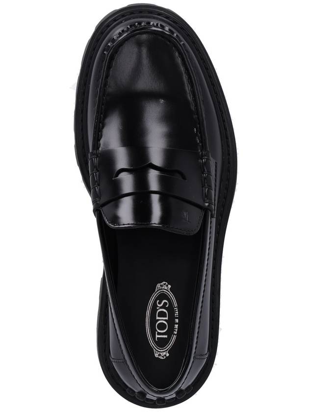 Leather Penny Loafers Black - TOD'S - BALAAN 6