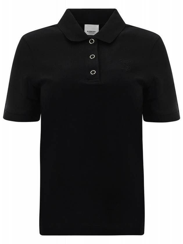 Monogram motif cotton PK shirt black - BURBERRY - BALAAN 1