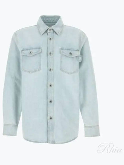 Extra Bleached Oversized Denim Long Sleeve Shirt Light Blue - BOTTEGA VENETA - BALAAN 2