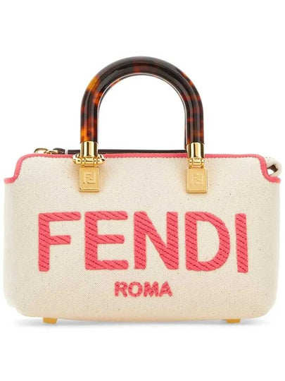 By The Way Small Canvas Tote Bag Red White - FENDI - BALAAN 2