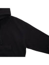 Wool Viscose Zip-Up Hoodie Black - AMI - BALAAN 5