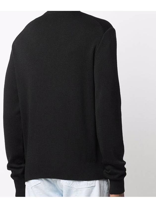 de Coeur Embroidery Crewneck Knit Top Black - AMI - BALAAN 4