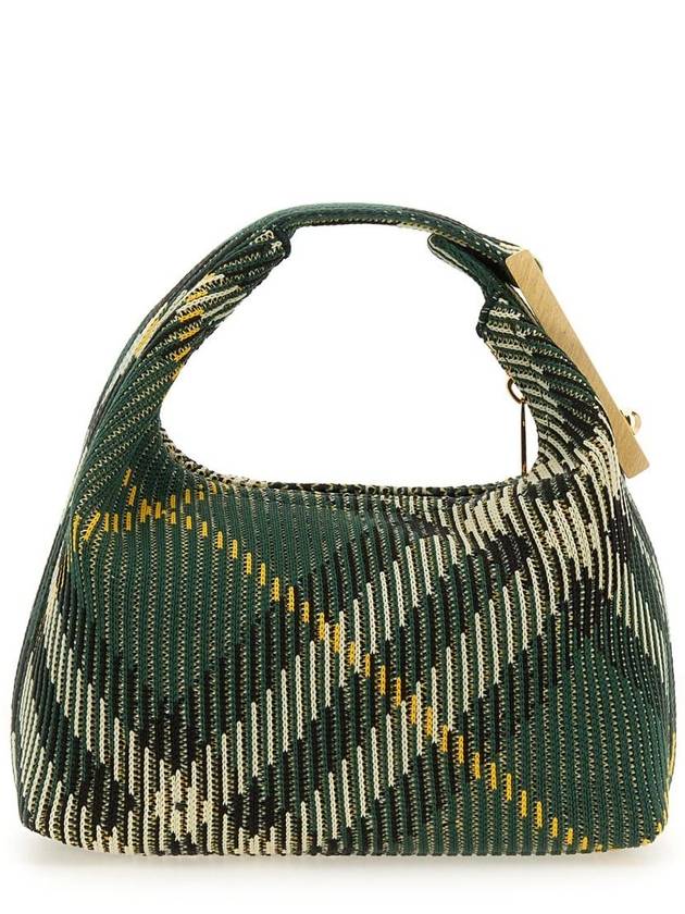 Peg Medium Check Pattern Duffel Bag Green - BURBERRY - BALAAN 4