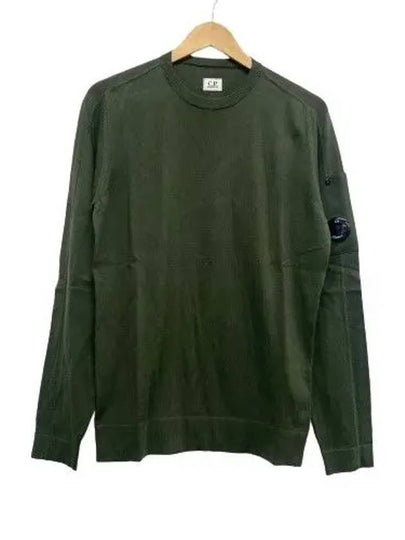 Men's Pocket Lens Crew Neck Knit Top Khaki - CP COMPANY - BALAAN 2