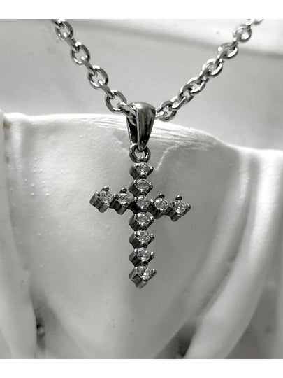 SS Mini Ice Cross Chain Necklace Silver - BLESSED BULLET - BALAAN 2