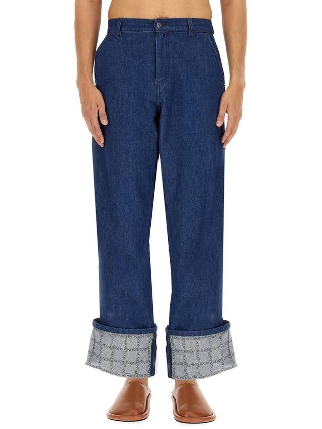 Logo Grid Workwear Jeans Dark Blue - JW ANDERSON - BALAAN 2