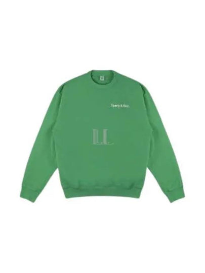 Logo Print Cotton Sweatshirt Green - SPORTY & RICH - BALAAN 2