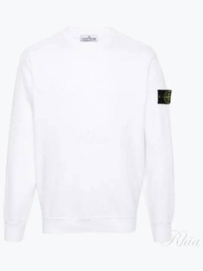 Cotton Crew Neck Sweatshirt White - STONE ISLAND - BALAAN 2