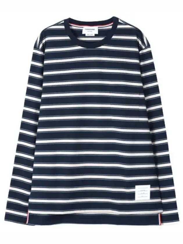 Striped oversized long sleeve t shirt - THOM BROWNE - BALAAN 1