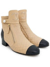 Zip up ankle boots 37 beige black 3ET1934 - CHANEL - BALAAN 2