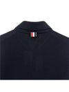 Lightweight Cotton Short Sleeve Polo Shirt Navy - THOM BROWNE - BALAAN 7