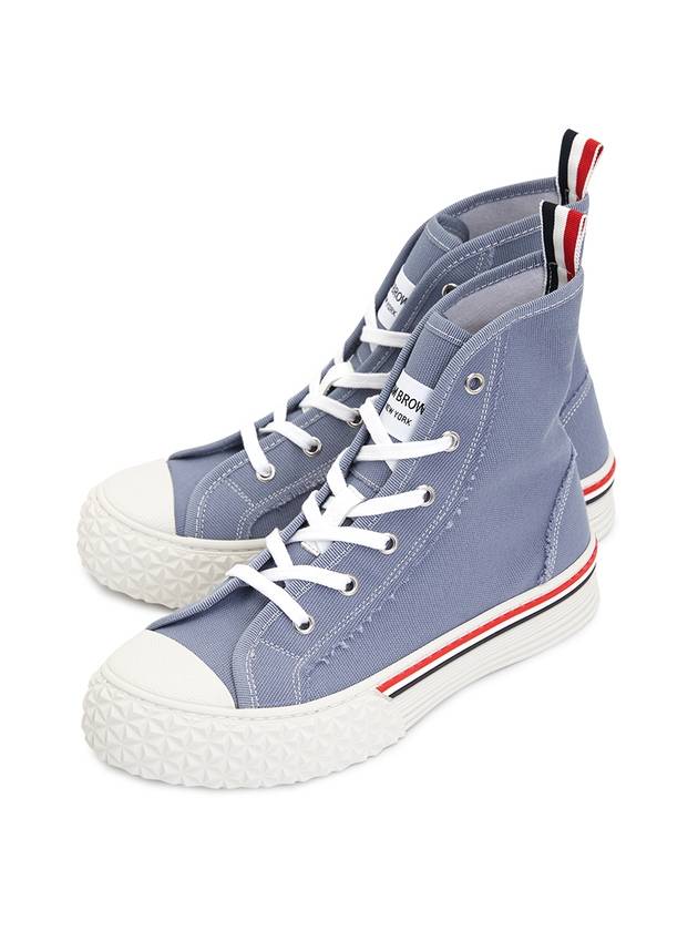 Women's RWB Striped High Top Sneakers Blue - THOM BROWNE - BALAAN 2