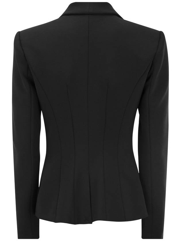 Double-breasted crepe jacket with shawl lapels - ELISABETTA FRANCHI - BALAAN 2