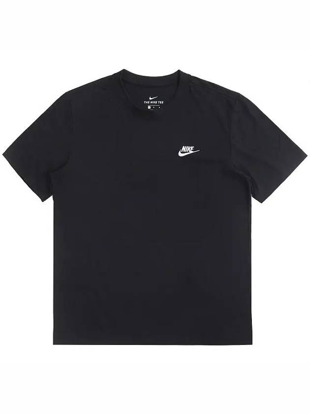 NSW Club French Terry Short Sleeve T-Shirt Black - NIKE - BALAAN 3