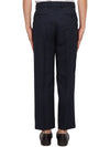 Fluid Drill Web Detail Straight Pants Navy - GUCCI - BALAAN 5