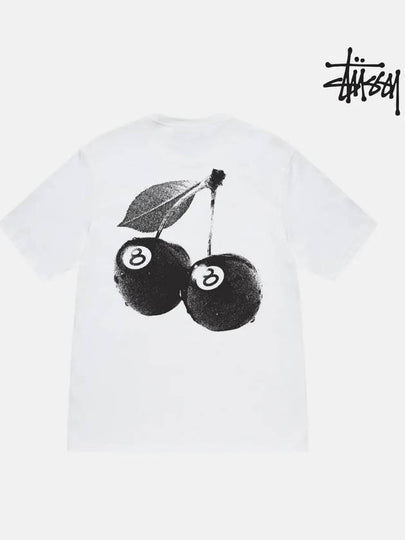 Cherries Short Sleeve T-Shirt White - STUSSY - BALAAN 2