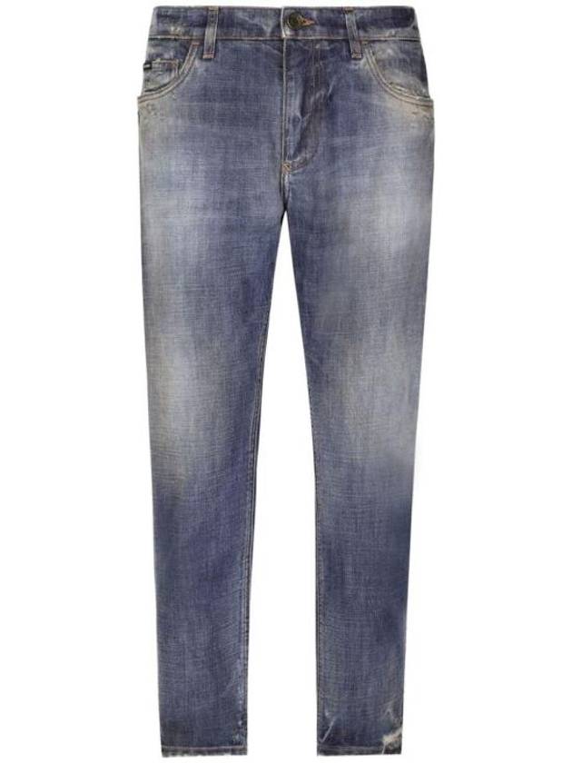 Logo Slim Fit Jeans Blue - DOLCE&GABBANA - BALAAN 1