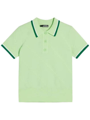 Women's Feline Golf Short Sleeve PK Shirt Green - J.LINDEBERG - BALAAN 1