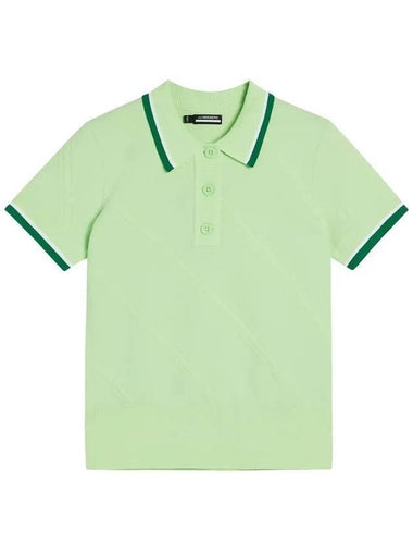 Women's Feline Golf Short Sleeve PK Shirt Green - J.LINDEBERG - BALAAN 1